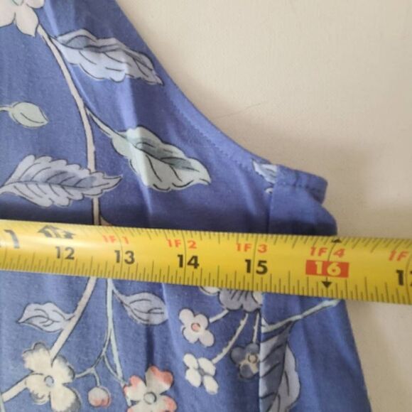 LOFT Womens Summer Blue Floral Print Halter Dress Small - Picture 9 of 13